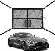 Automotive Cargo Roof Nets - Drawstring Car Roof Tent with Tissue Holder | Multifunctional Van Life Accessories, Outdoor Overlanding Gear for Trucks
