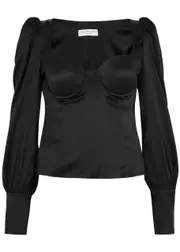 Violante Nessi Morandi Stretch-silk top - Black - XS XS
