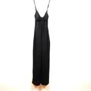 No Comment Jumpsuit Juniors' Size S Black Sparkle Stretch Front Cut Out