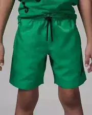 Jordan Jumpman Boys Green Woven Play Shorts Drawstring Elastic Waist Size L NWT