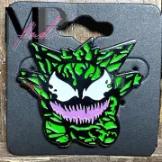 Pokemon Marvel Comics Mashup Hard Enamel Pin Green Venom & Gengar "Genom"