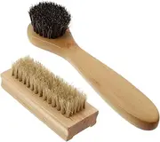 PERSELOSO Wooden Shower Scrubber Brush Hair Fingernail Exfoliating Brush Soft Bristles