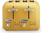 Argento Silva 4 Slice Toaster CT04Y , Gingko Yellow, Electric, Italian Design Ap
