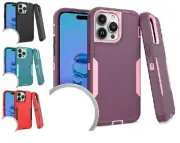 Tempered Glass / Tough Hybrid Cover Case Compatible for iPhone 15 Pro Max 6.7"
