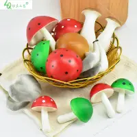 在飛比找蝦皮購物優惠-臺灣模具🍎🍎仿真蘑菇模型 PU草菇平菇迷你小蘑菇玩具假水果蔬