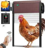 Automatic Chicken Coop Door Solar Powered Auto w/ Remote Light Sensor Anti Pinch