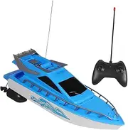 Abaodam 1 Set Remote Controlled Boat Electric Speedboat for Racing with Tilt Design for Pools and Lakes Birthday Present Blue