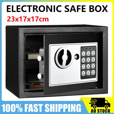 Mini Digital Safe Electronic Security Box Home Office Cash Lock Deposit Password