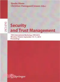 在飛比找三民網路書店優惠-Security and Trust Management 