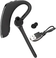 Heayzoki Ear Hanging Headphones, Bluetooth Headphones F910 Wireless Wrap-Around Headphones Bluetooth 5.0 Single Ear Business Headphones with Noise Cancelling Microphone, Stylish Open Ear Headphones