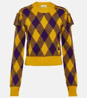 [Burberry] Burberry Argyle wool jacquard sweater UK 8 multicoloured
