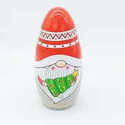 Nesting Christmas Dolls - 5X Wooden , Dwarf Dolls Set Faceless Gnomes | 15.5 cm/6.1 Inch Festive Home Decor Figures, Christmas Decoration, Re