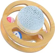 EXHUMKY Cat Scratching Post with Rope Interactive Cat Scratcher for Indoor Cats Durable Easy to Use Prevents Furniture Scratching Encourages for Active