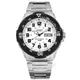 CASIO / 卡西歐 潛水風 星期日期 數字刻度 不鏽鋼手錶 白色 / MRW-200HD-7B / 43mm