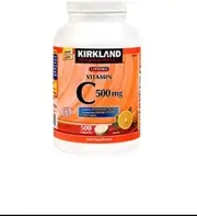Kirkland Vitamin C (500 Mg), Tangy Orange, Chewable Tablets, 1000 Count