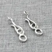 5sets of 925 Sterling Silver Hook and Eye Connector Clasps for Bracelet Necklace