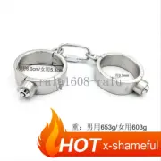 New 2.5cm High Stainless Steel Heavy Hands Wrists Cuffs Constraint Women Men