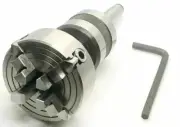 Revolving Center MT2 Shank+4 Jaw Self centering 65mm Lathe Chuck a1 quality/