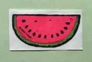 Mello Smello Watermelon Scratch & Smell sniff Sticker Vintage - Great Scent!