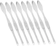 Cabilock Elegant -Plated Crab Forks 8 Piece Set Canteen Crab Eating Tools Seafood Forks for Kitchen