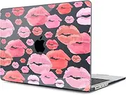 MEEgoodo Case for M4 MacBook Pro 16 inch Case 2024 2023 2021 (A3403/A3186/A2991/A2780/A2485) M3 M2 M1 Pro/Max Chip, Laptop Hard Shell Cases with Keyboard Cover & Trackpad Film, Red & Pink Lips
