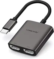 USB C to Dual HDMI Adapter, Type C to HDMI Converter,HDMI Dual Monitor Adapter 4K @60hz for MacBook/MacBook Pro 2020/2019/2018,MacBook Air,Chromebook Pixel,Surface Book 2, etc