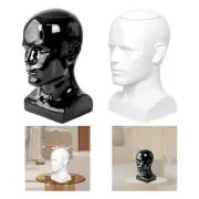 Male Mannequin Head Freestanding Hat Display Stand for Headset Bow Tie Cap