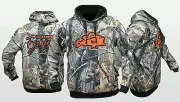 ORANGE CAMO BASS MANIACS FISHING HOODIE TOURNAMENT JERSEY UPF50