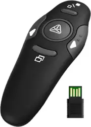Wireless Presentation Clicker RF 2.4GHz USB PowerPoint Remote for Laptop Mac Win
