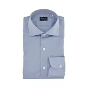 [FINAMORE] FINAMORE 'Milano' ALUMO cotton shirt Man 40 40 Blue