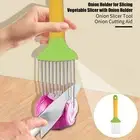Onion Dicer Slicer Easy Slicing Tool Stainless Steel Holder Meat Tenderizer