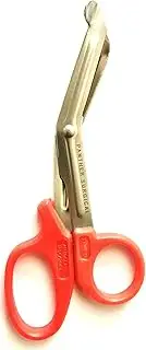 Lister Bandage Scissor 5.5 Inch Plastic Handle Nursing Trauma Scissors First Aid Dressing Bandage Scissors (Orange)