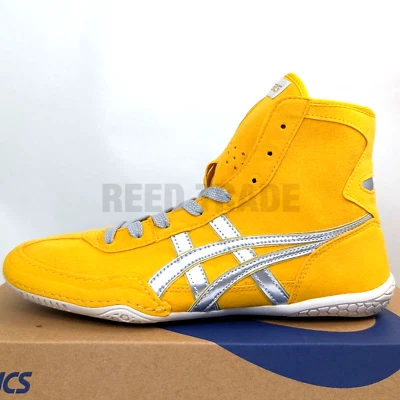 ASICS Wrestling Shoes 1083A001 Yellow/Silver(Gold) lace:Gray EX-EO (TWR900 Succ)