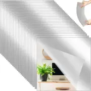 30 Pcs Gym Mirrors for Home 12'' X 12'' Frameless Acrylic Wall Mirror 2Mm Thick