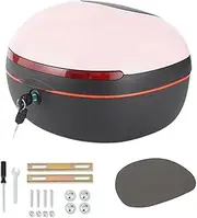 Motorcycle Top Case Motorcycle Trunk Waterproof Storage Carrier(Pink)
