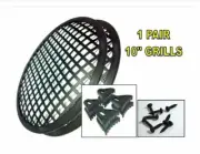 Speaker Grill 10" (1 Pair) Waffle Metal Car DJ Audio Woofer With Screws Clips