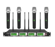 GTD 4x800 Channel UHF Diversity Wireless Handheld Microphone Mic System 787H