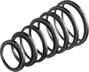 7Pcs 49Mm-77Mm Filter Step up Rings Stepping Adapter Set (49-52-55-58-62-67-72-7