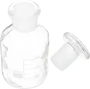 iplusmile 1Pc Laboratory Wide Mouth Bottle Borosilicate Glass Sample Container High Temperature Resistant Storage for Chemicals Easy Identification for Lab