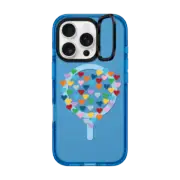 iPhone 16 Pro Impact Ring Stand Case MagSafe Compatible Hearts Heart Rainbow