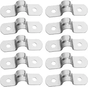 50Pcs M8 304 Stainless Steel U Shaped Rigid Pipe Strap Saddle Clamp Strap Clamp Tube Pipe U Clips for Fixed Pipeline Hose