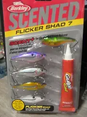 Berkley 3" Flicker Shad 7 Gel Scented Baitfish Pack - 5 Asst Lures - 1/3 Oz