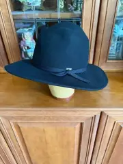 Brixton Joanna Packable Black Wool Felt Fedora Hat M NWT
