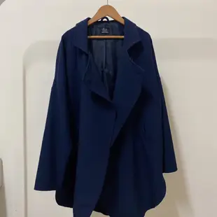 Zara 風衣外套 深藍