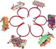 [COLLBATH] 6pcs Mexico Headband Hair Ornament for Festivals Comfortable and Lightweight Hair Accessories for Cinco De Mayo Parties and Celebrations