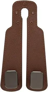 Car seat headrest Hook, car headrest Wallet Hook, car Rear seat Handbag headrest Hook, car seat backrest Hook and Phone Holder for headrests, Used for Wallets and Bags Light Brown 1pcs