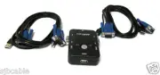 2-PORT KVM SWITCH + 2x SET 3-IN-1 USB KVM CABLES FOR PC