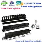 19'' 19inch 12/16/25 Slot Cable Management With Cage Nuts for 19'' Sever Rack