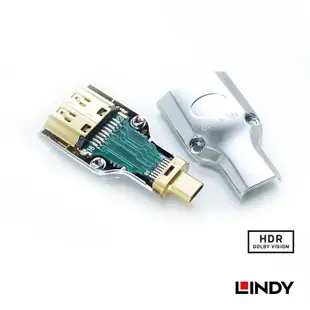 LINDY 林帝 CROMO 鉻系列 micro HDMI(D公) 轉 HDMI(A母) 2.0 轉接頭 (41510)