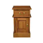 Tasmania 1 Solid Door Drawer Bedside (Light Pecan) wood Bedside Tables